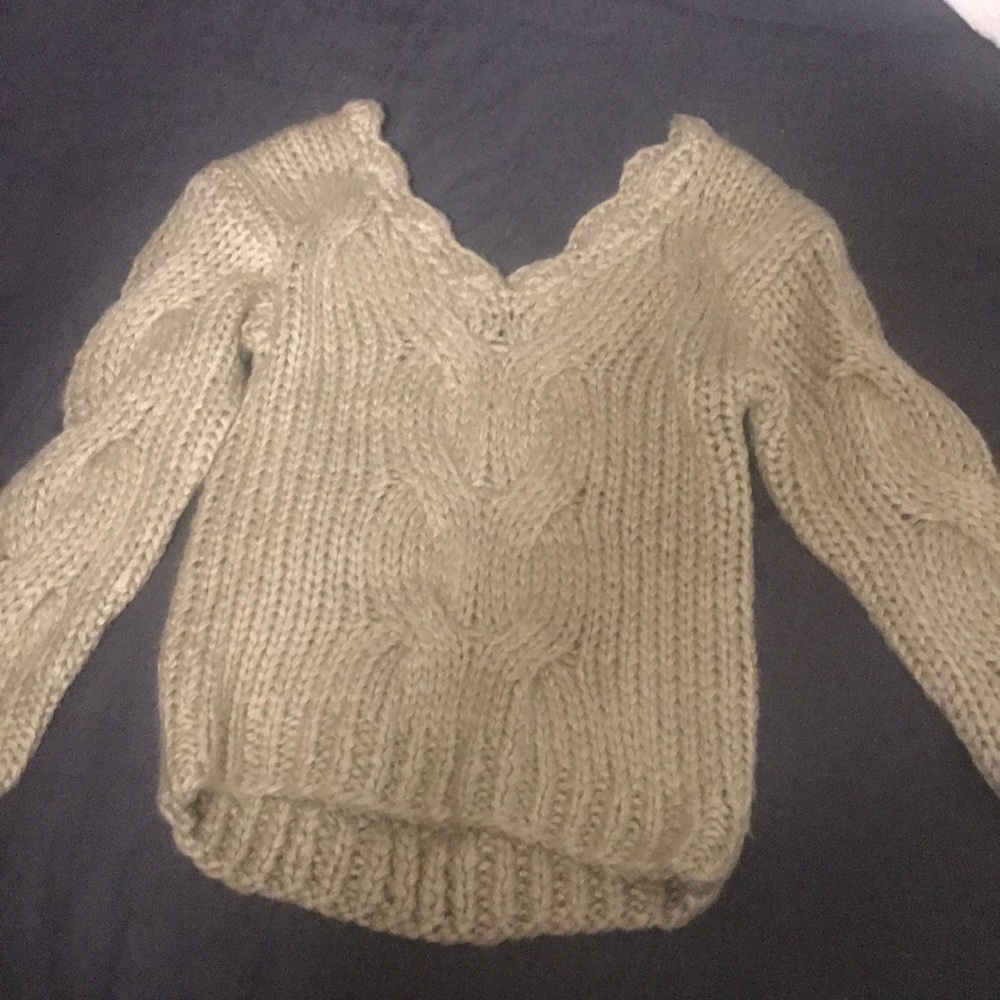 Cable knit sweater